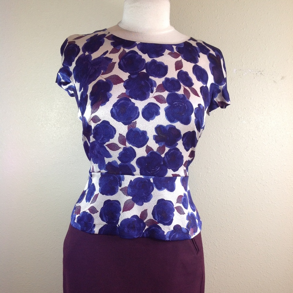 Ann Taylor peplum blouse size 4